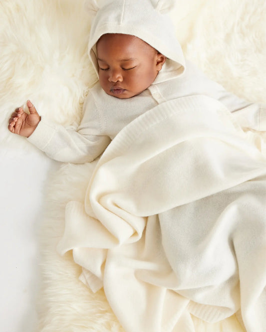 Mongolian Cashmere Luxe Knit Baby Blanket - US 0639