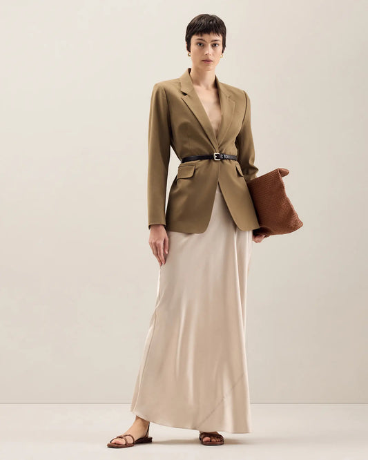 Italian Wool Long Blazer - US 3992