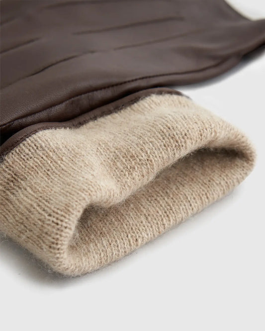 Cashmere Lined Leather Gloves - US 2493