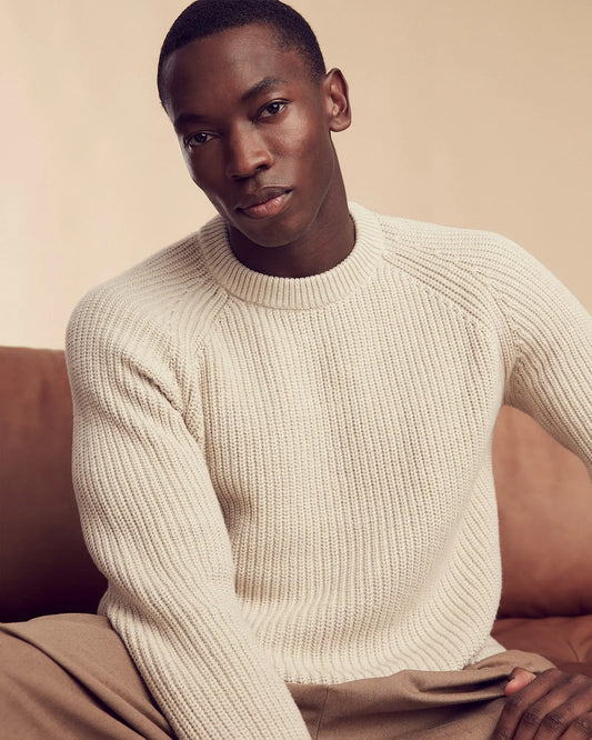 100% Organic Cotton Fisherman Crew Sweater - US 9201