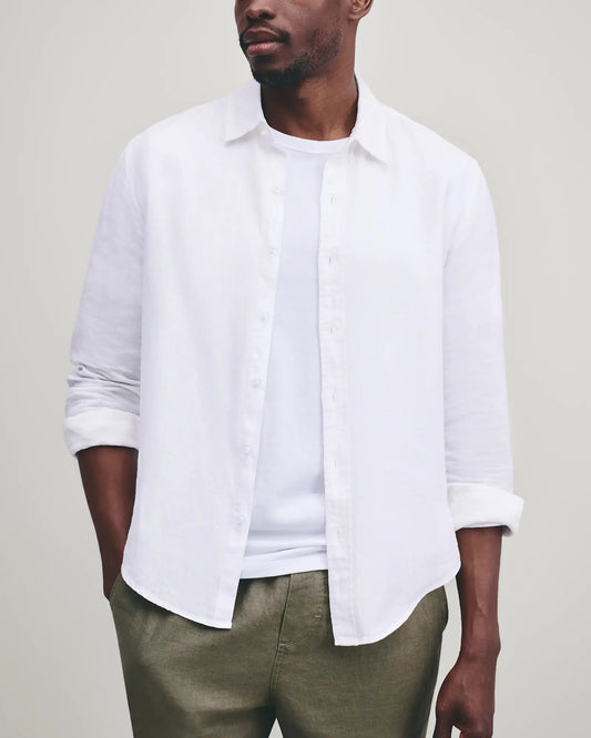 100% European Linen Relaxed Long Sleeve Shirt - US 1319