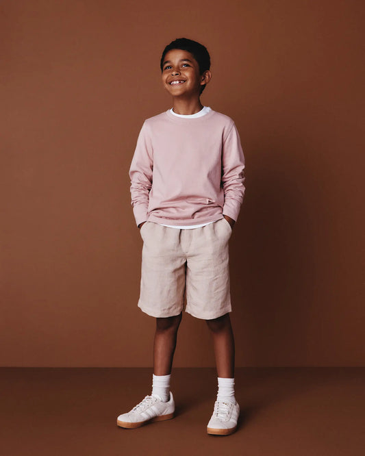 100% European Linen Pull-On Shorts - US 8132