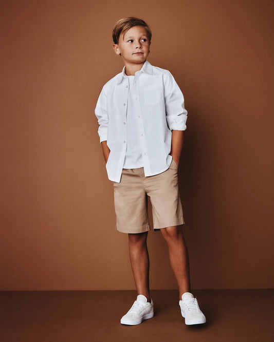 100% Organic Cotton Poplin Long Sleeve Button Down - US 5520