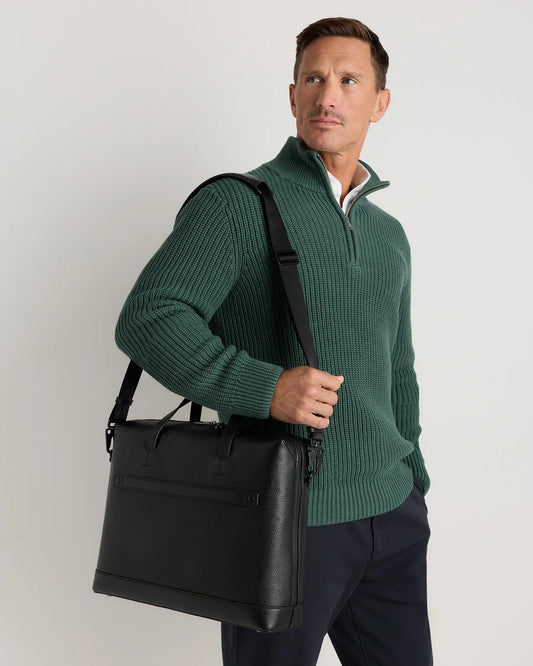 Excursion Italian Leather Slim Laptop Bag - US 3671