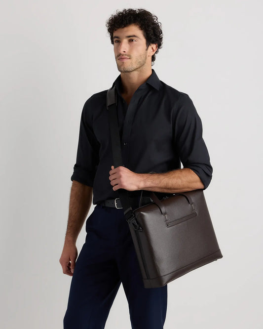 Excursion Italian Leather Slim Laptop Bag - US 8154