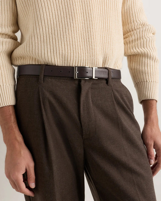 Owen Calfskin Leather Reversible Dress Belt - US 8796