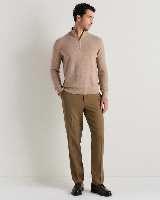Mongolian Cashmere Quarter Zip Sweater - US 5368