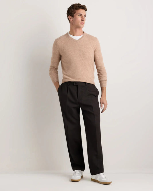 Mongolian Cashmere V-Neck Sweater - US 8035