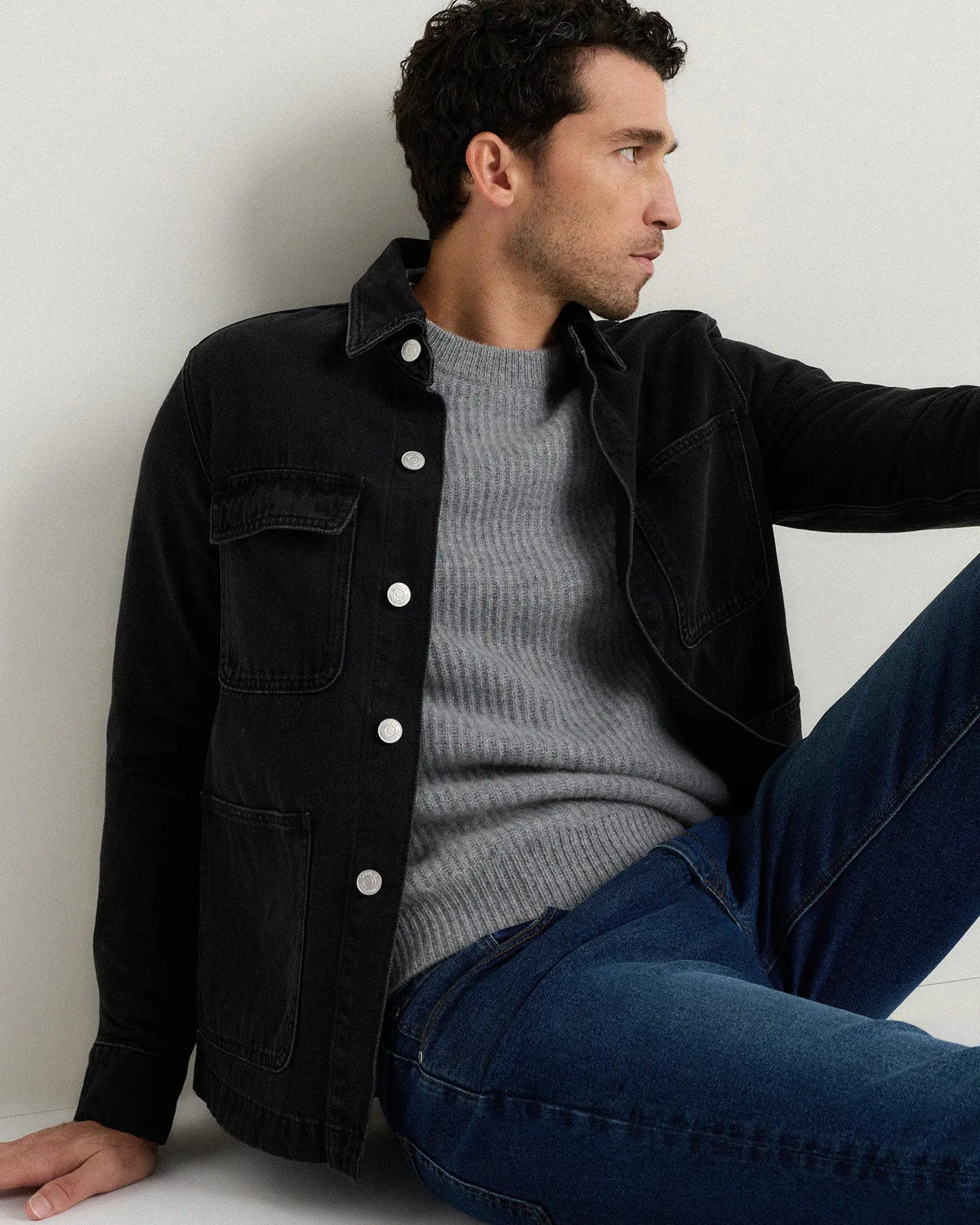 100% Organic Cotton Denim Chore Jacket - US 5665