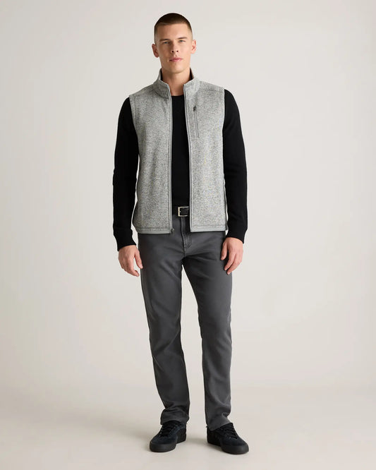 Sweater-Knit Fleece Full-Zip Vest - US 5810