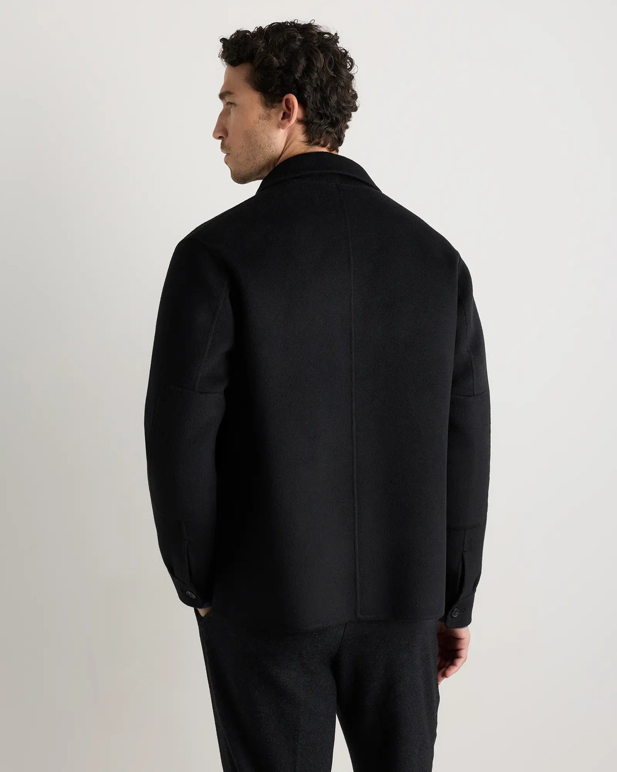 100% Mongolian Cashmere Double-Faced Shirt Jacket - US 8843