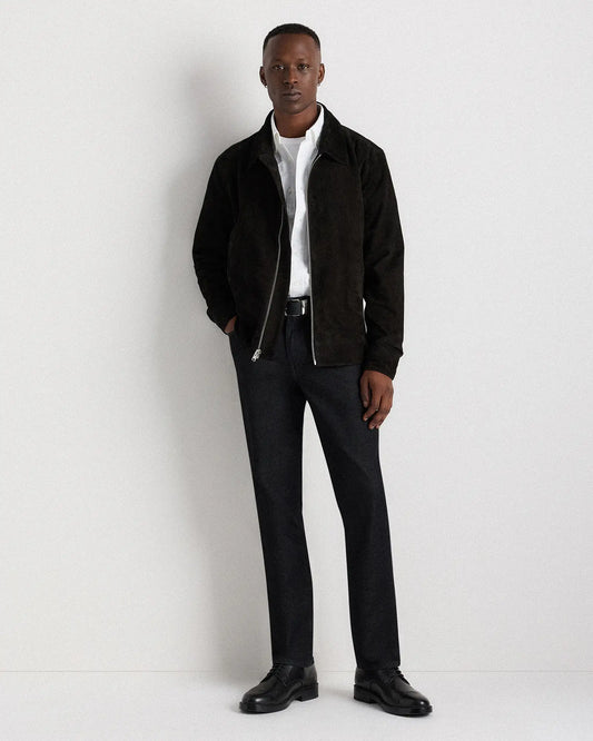 100% Suede Harrington Jacket - US 0088