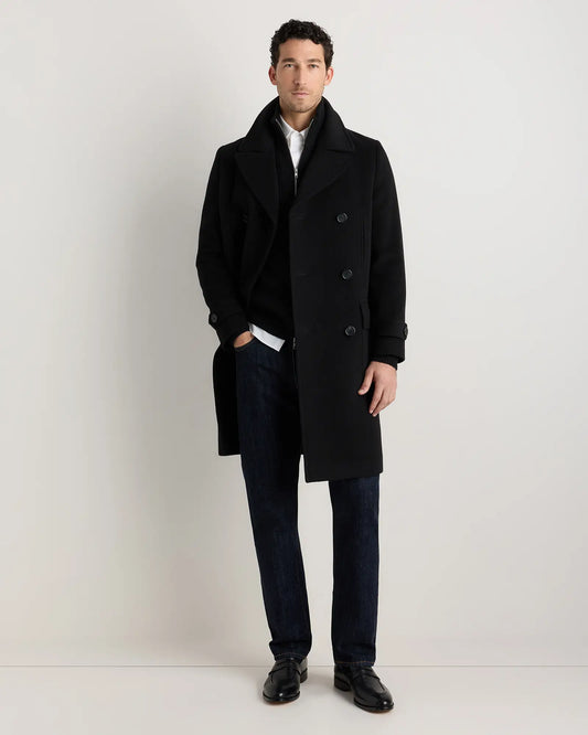 Wool Cashmere Double-Breasted Officer Topcoat - US 5007