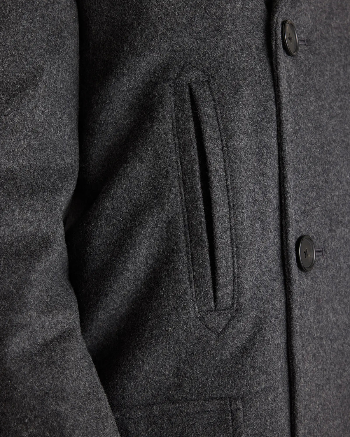Italian Wool Double-Breasted Officer Topcoat - US 3269