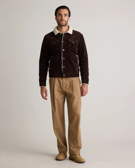Organic Stretch Corduroy Sherpa-Lined Trucker Jacket - US 3618