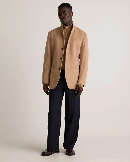100% Mongolian Cashmere Stand Collar Blazer - US 8057