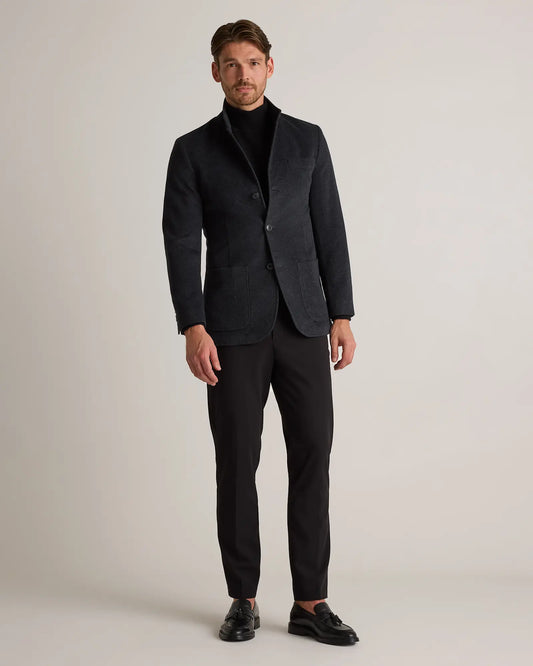 100% Mongolian Cashmere Stand Collar Blazer - US 9136