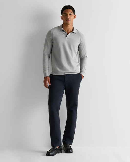 Organic Cotton Long Sleeve Pique Polo - US 8983
