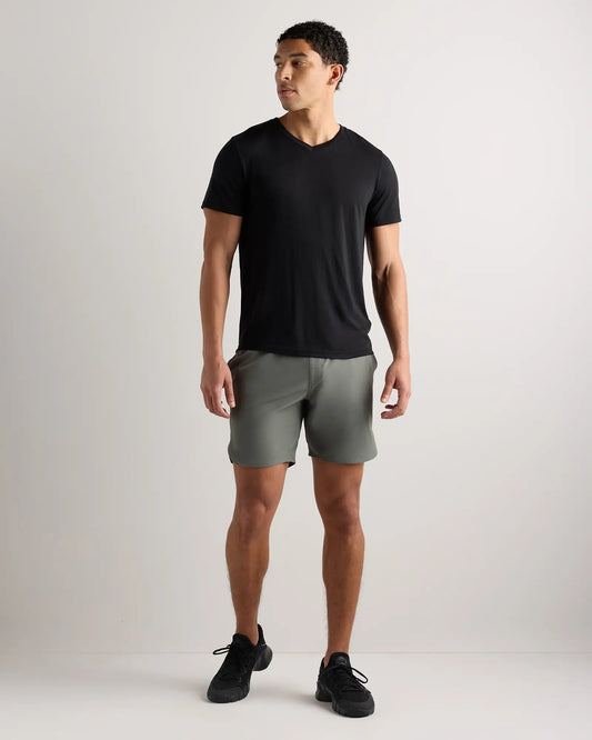 100% Merino Wool All-Season V-Neck Base Layer Tee - US 3681