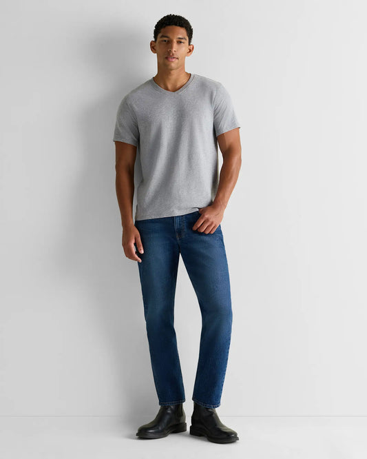 100% Organic Cotton Slub V-Neck Tee - US 0111