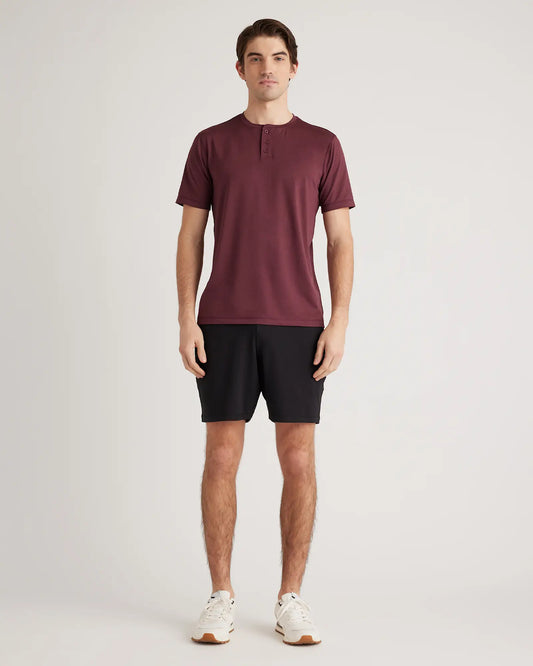 Flowknit Breeze Performance Henley Tee - US 8539