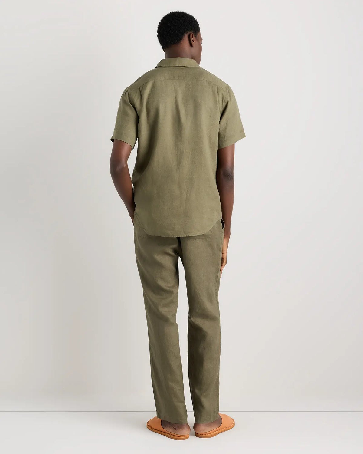 100% European Linen Drawstring Beach Pants - US 5579