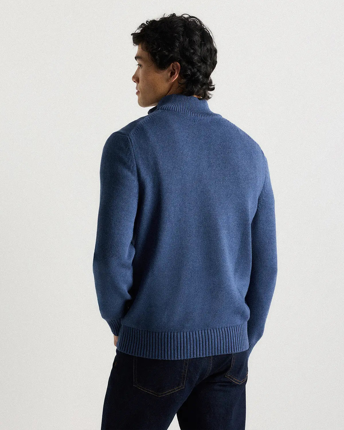 100% Organic Cotton Quarter-Zip Sweater - US 4609