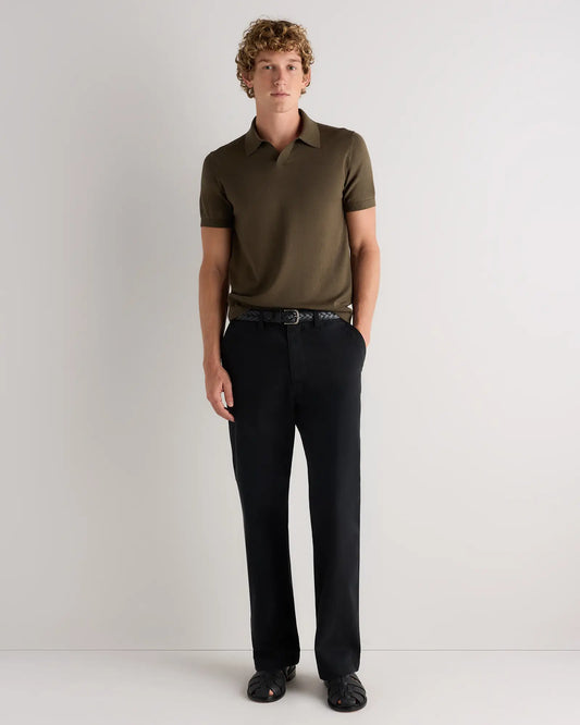 Cotton-Silk Johnny Collar Polo - US 3821