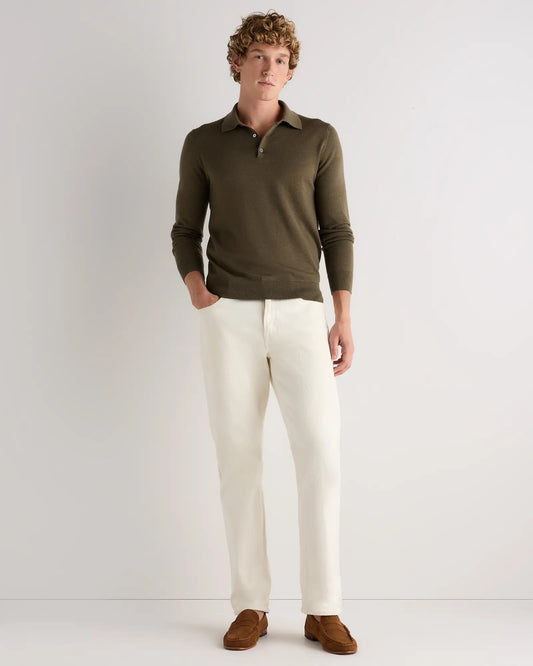 Worsted Merino Wool Polo Sweater - US 9350