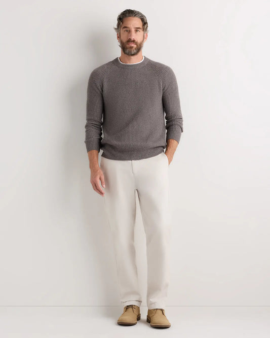 Mongolian Cashmere Fisherman Crewneck Sweater - US 4831