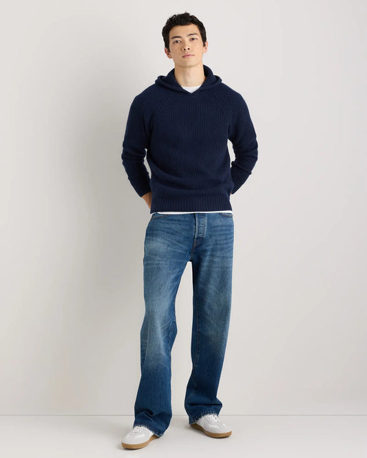 Mongolian Cashmere Fisherman Pullover Hoodie - US 5067