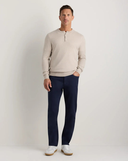 Mongolian Cashmere Henley Sweater - US 9480