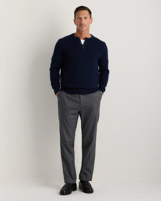 Mongolian Cashmere Henley Sweater - US 5642