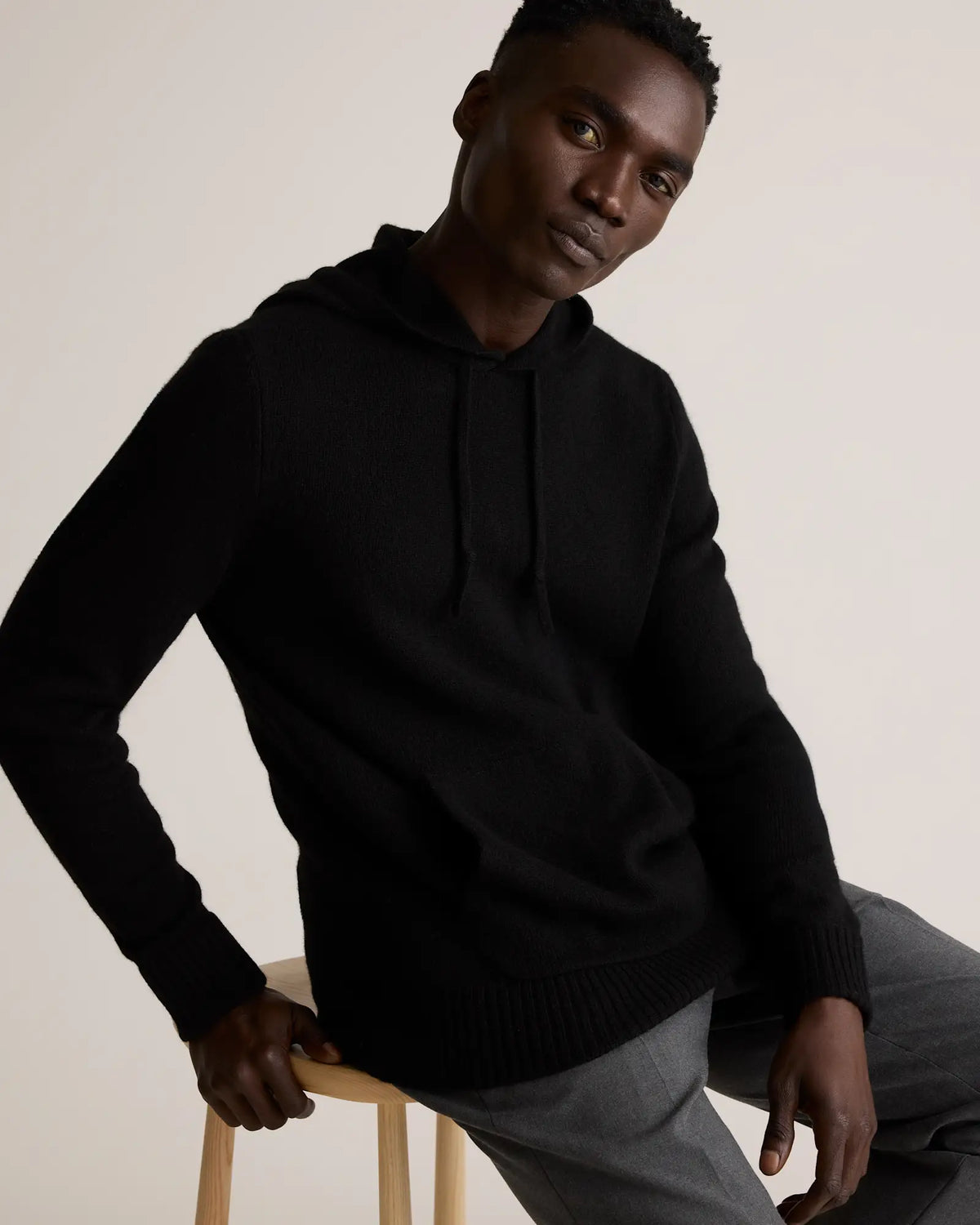 100% Yak Wool Pullover Hoodie - US 3128