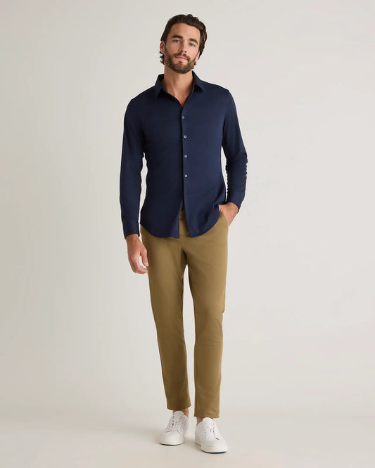 Commuter Stretch Pique Long Sleeve Button Down - US 3946