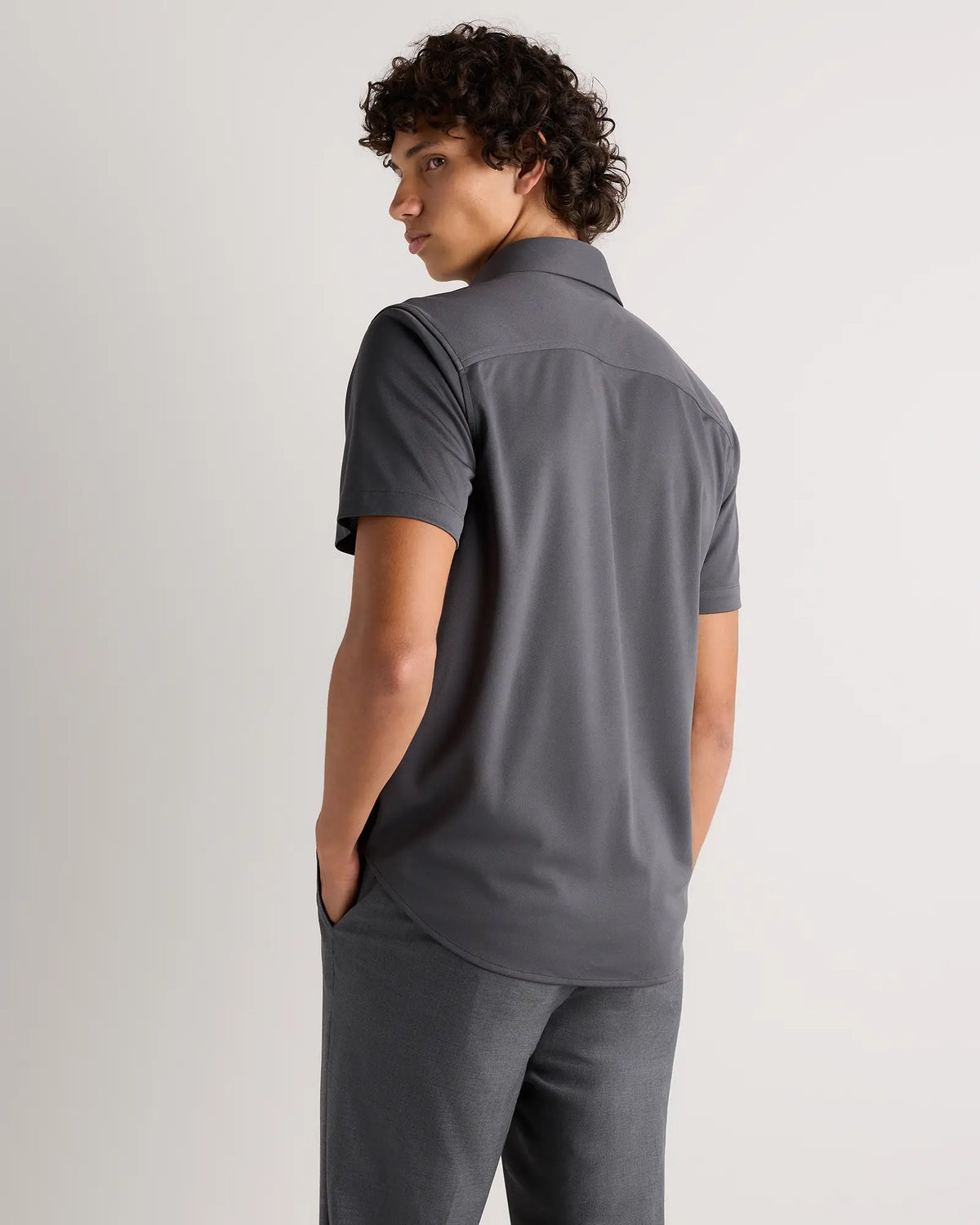Commuter Stretch Pique Short Sleeve Button Down - US 1853