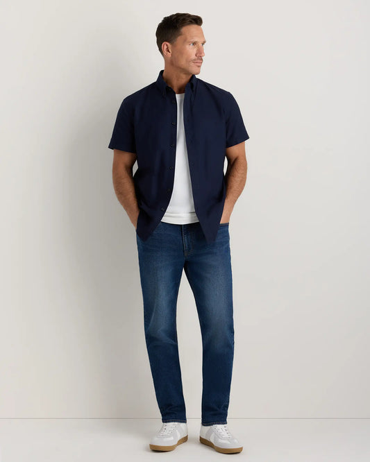 100% Organic Cotton Short Sleeve Oxford Shirt - US 2597