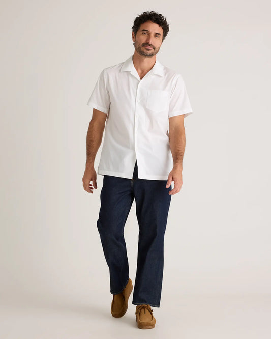Organic Cotton Stretch Poplin Camp Shirt - US 1529