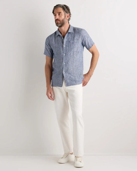 100% European Linen Camp Shirt - US 4950