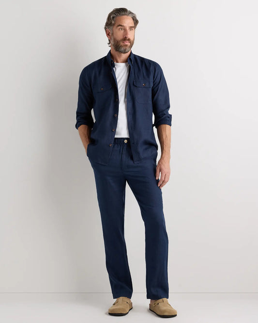 100% European Linen Utility Shirt - US 4389