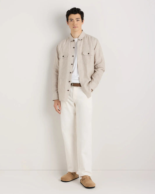 100% European Linen Utility Shirt - US 9558