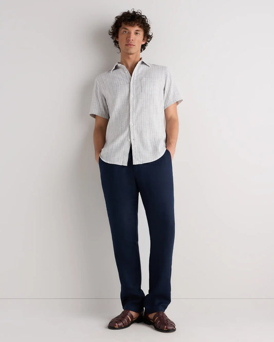 Organic Cotton Stretch Selvage Short Sleeve Shirt - US 8821