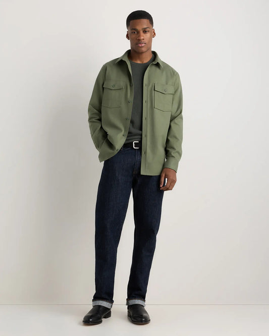 Brushed Cotton Wool Utility Overshirt - US 9713