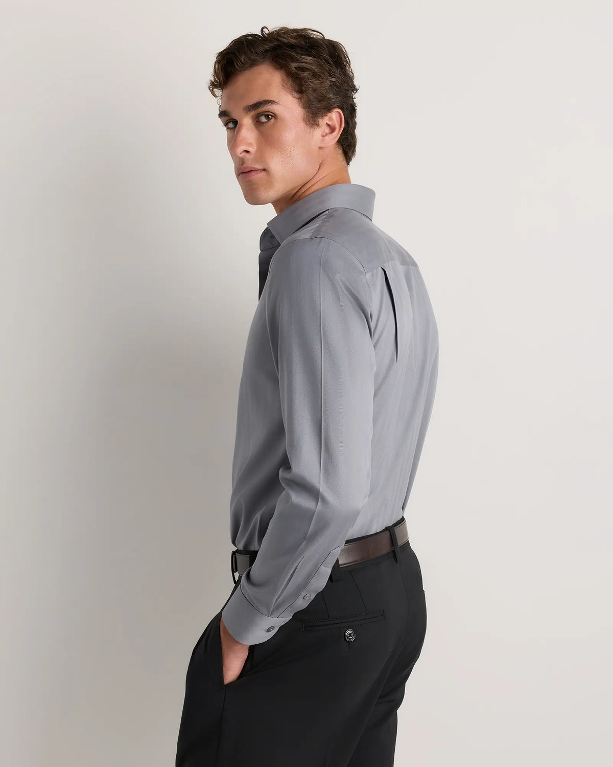 Supima Cotton Herringbone Dress Shirt - US 2700