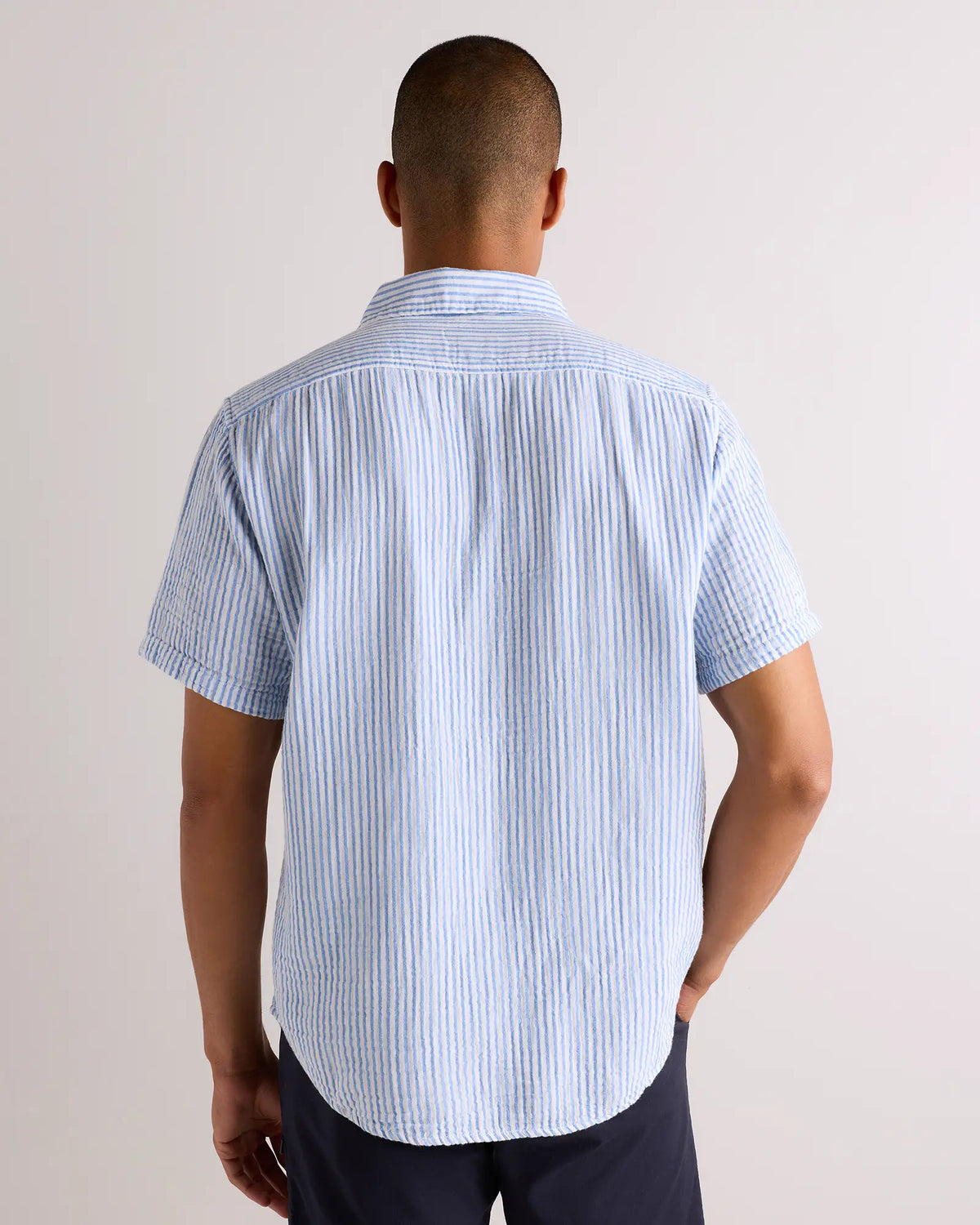 100% Organic Cotton Gauze Short Sleeve Shirt - US 3291