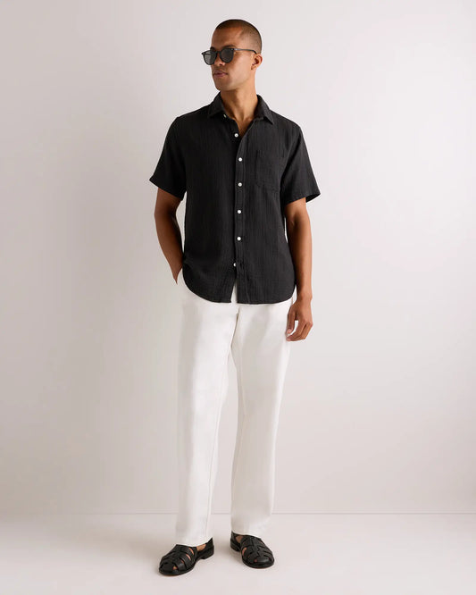 100% Organic Cotton Gauze Short Sleeve Shirt - US 3272