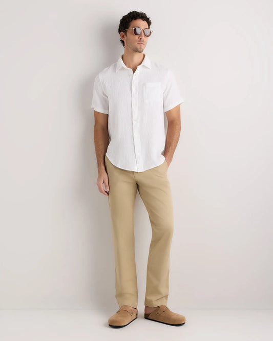 100% Organic Cotton Gauze Short Sleeve Shirt - US 2547