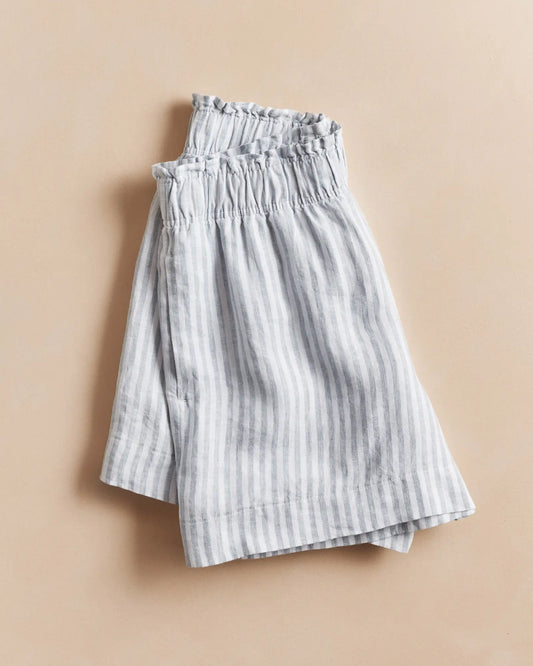 100% European Linen High Waisted Shorts - US 8576