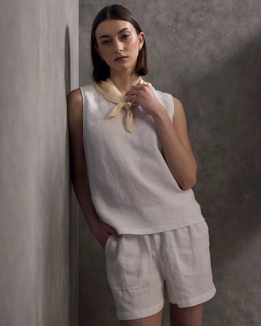 100% European Linen Tank - US 5606