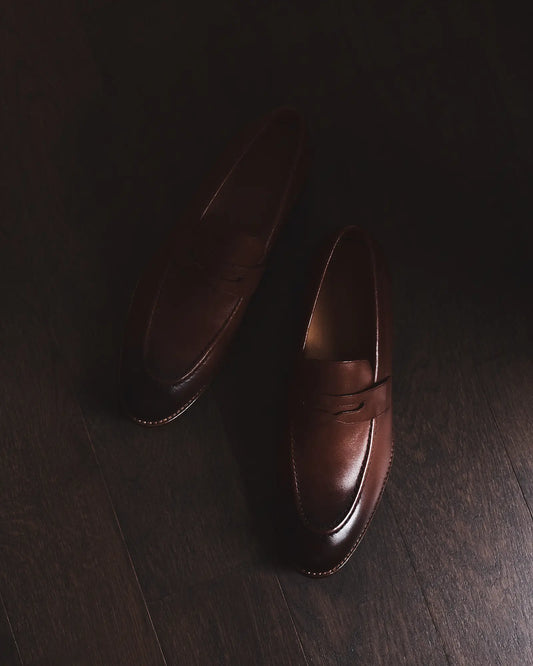 Calfskin Leather Penny Loafer - US 9365